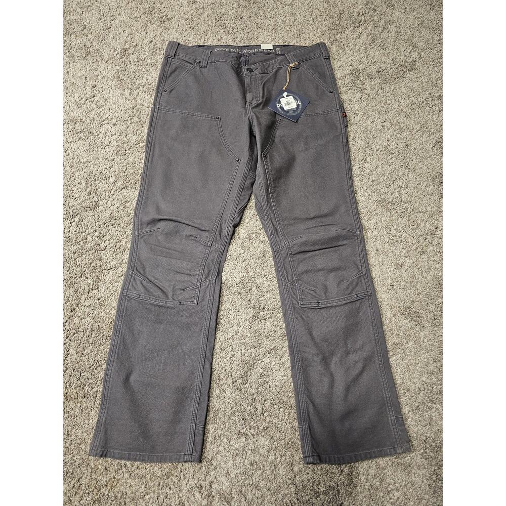 Dovetail Workwear Women Britt Utility Dark Grey Canvas Pants Size 20x32 New